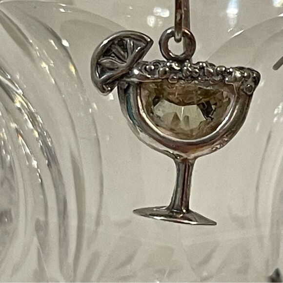 Margarita earrings sterling silver drop earrings with crystal/ stone margarita - Picture 5 of 9